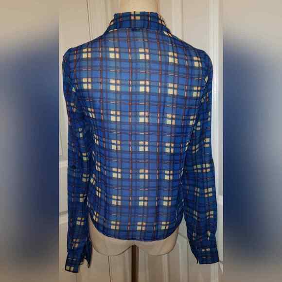 Timing Sheer flowy Button Up Top Women Size Small Lightweight - Picture 3 of 4